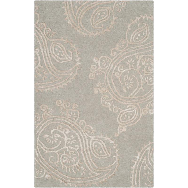 Bella BEL153 Hand Tufted Accent Rug - Silver/Beige - 2'6"x4' - Safavieh.