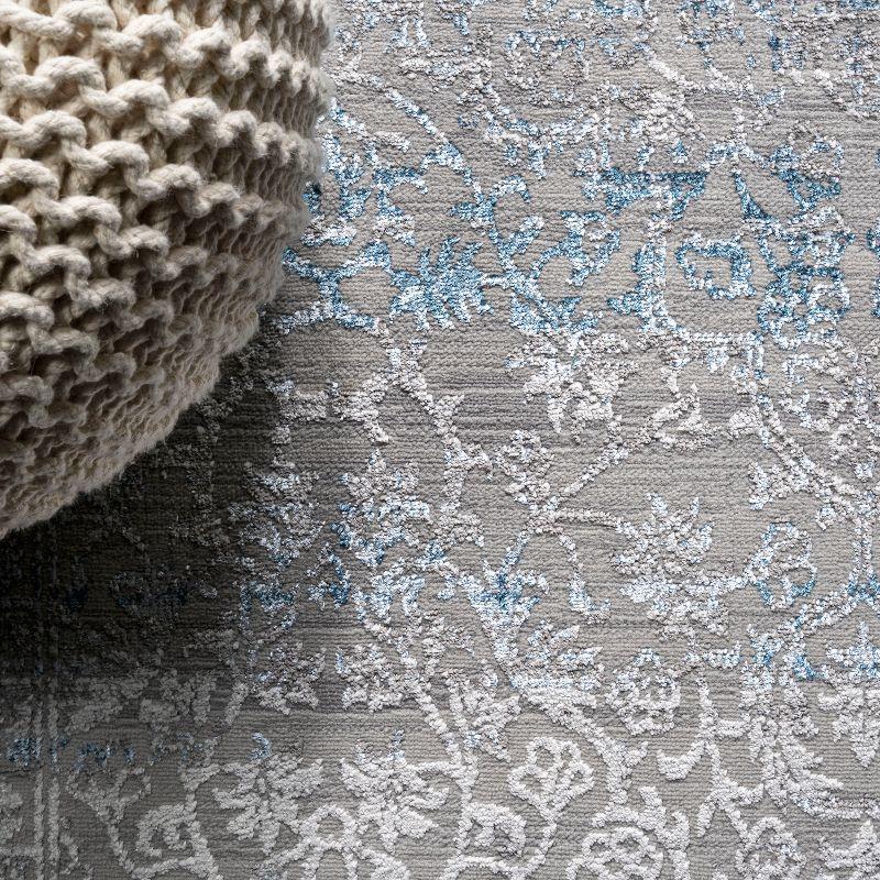 3'x5' Tidal Modern Strie' Area Rug, Gray/Blue - JONATHAN Y