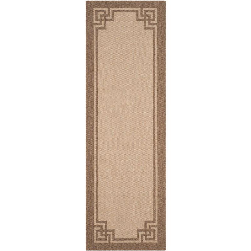 Martha Stewart Deco Frame - MSR4122 - Indoor Power Loomed Runners - Beige/Dark Beig - 2'7"x8'2"