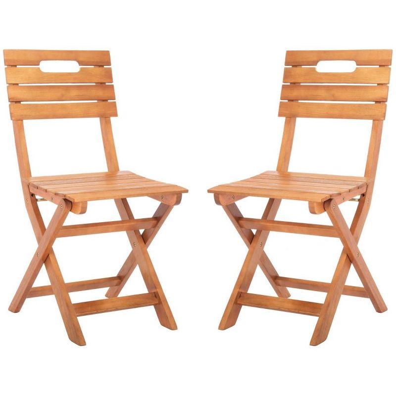 Blison Folding Chairs (Set Of 2) - Natural - Safavieh.