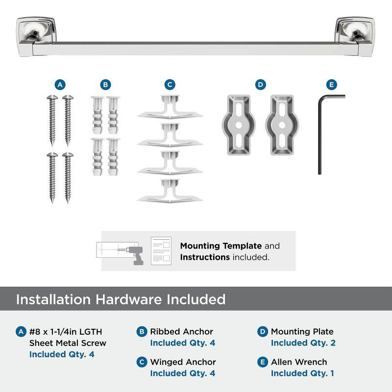 Amerock Stature Chrome 18 inch (457mm) Towel Bar