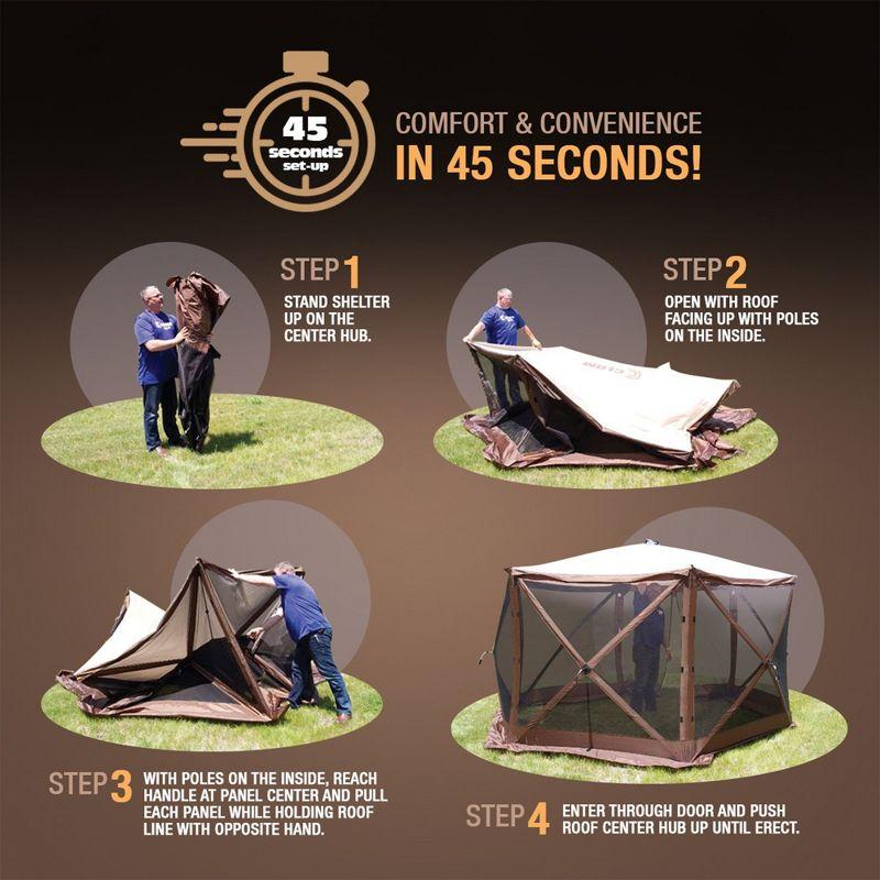 CLAM Quick-Set Portable Outdoor Camping Canopy Shelter