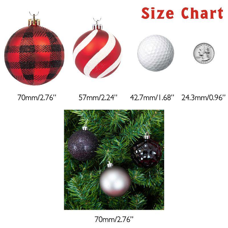 Every Day is Christmas Ornaments, Shatterproof Christmas Tree Ornament Set, Christmas Balls Decoration 35 Count (2.76"/70mm)