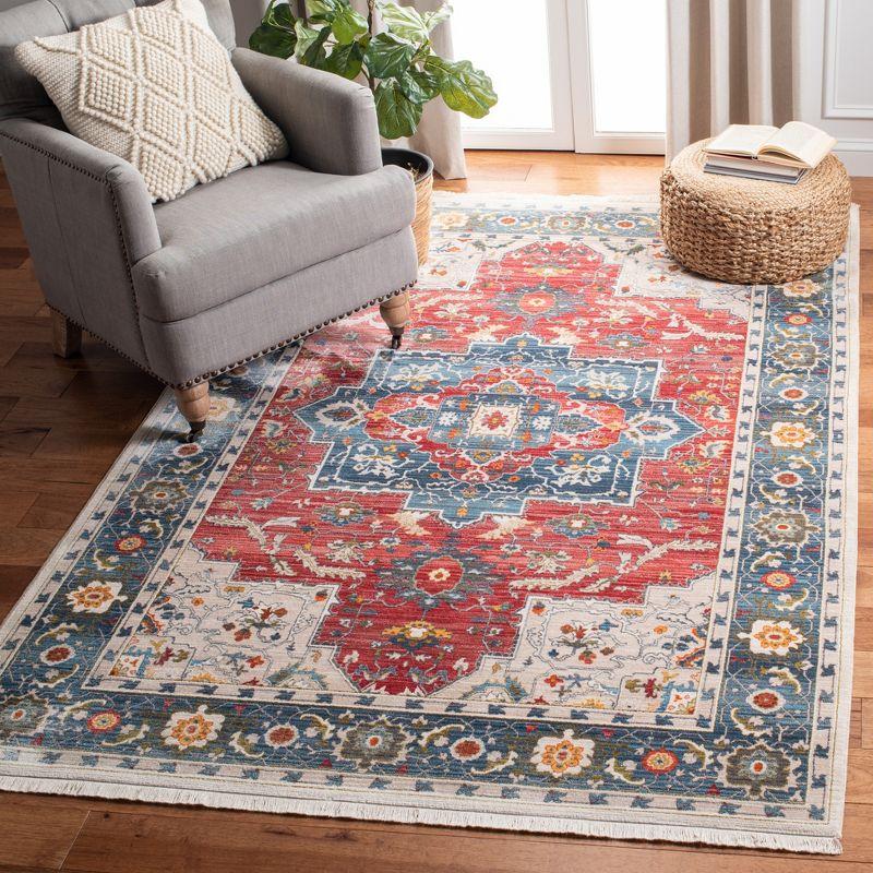 Handmade Red Synthetic 4' x 6' Rectangular Area Rug