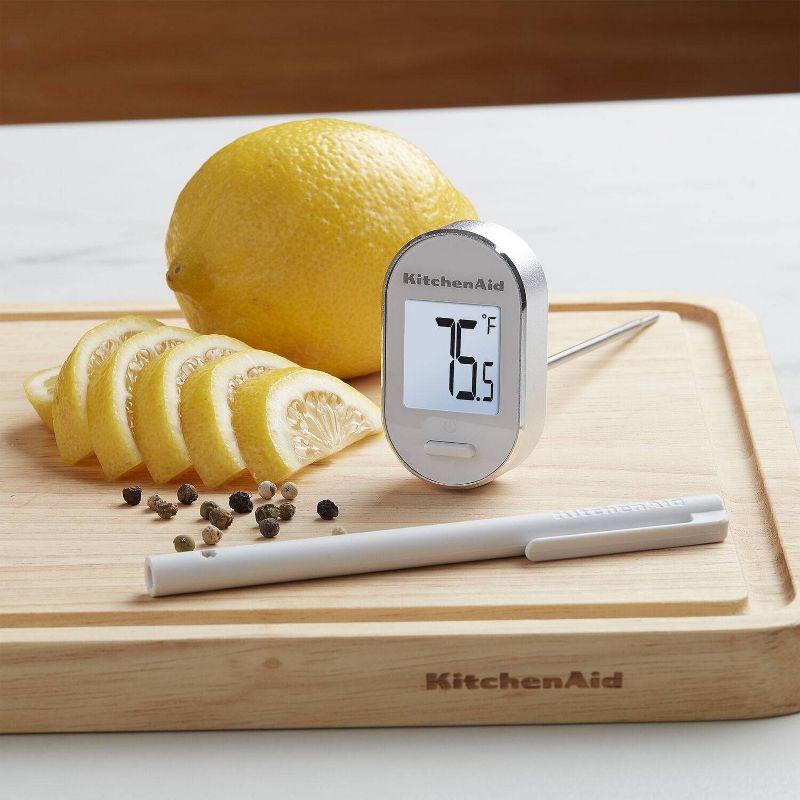 KitchenAid Digital Pivoting Kitchen Cooking Thermometer White: Meat & Food Thermometer, Digital Display, -40 to 482°F