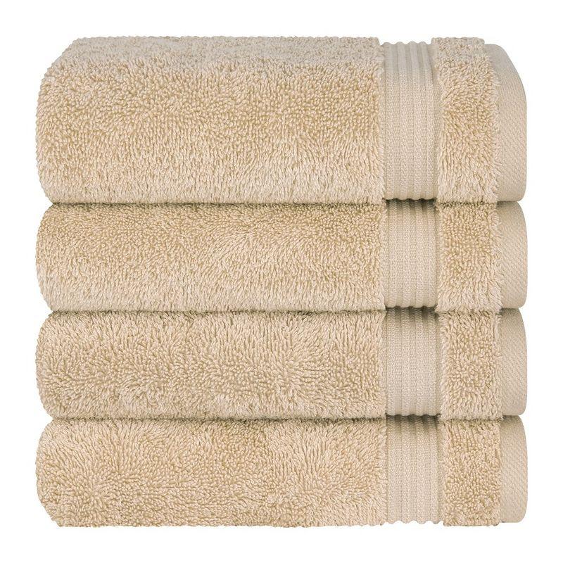 American Soft Linen Turkish Premium Quality 100% Cotton 4 Piece Hand Towel Set, Soft Absorbent Quick Dry Bath Towels for Bathroom