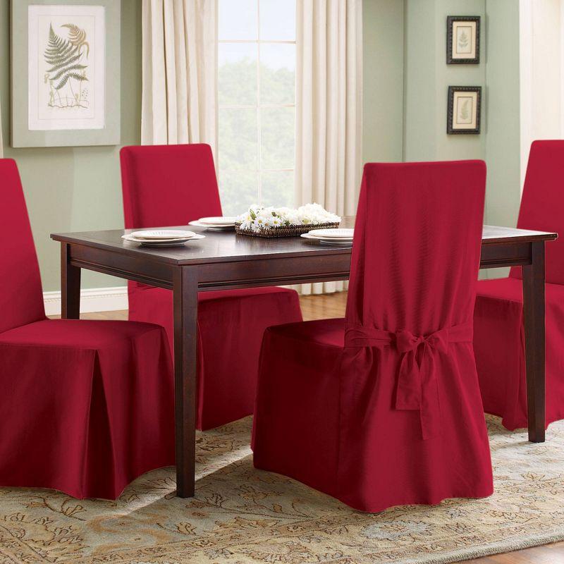 Cotton Box Cushion Dining Chair Slipcover
