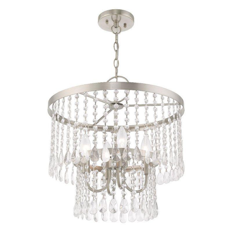 Livex Lighting Elizabeth 4 - Light Chandelier in  Brushed Nickel
