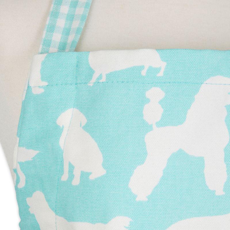 Design Imports Aqua Dog Print Chef Apron