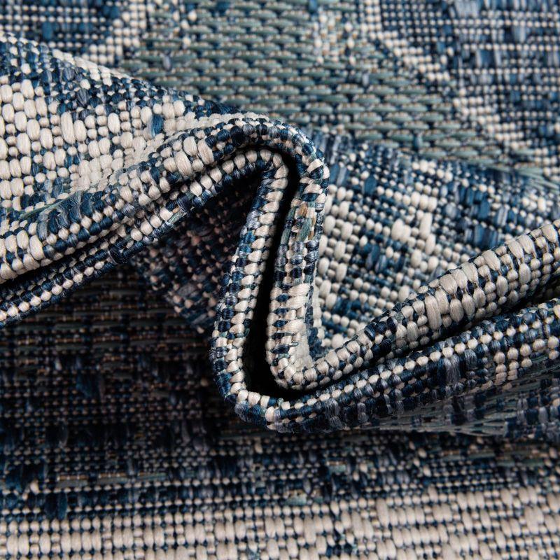 Unique Loom 5' 3 x 5' 3 Square Indoor/Outdoor Traditional Blue Area Rug