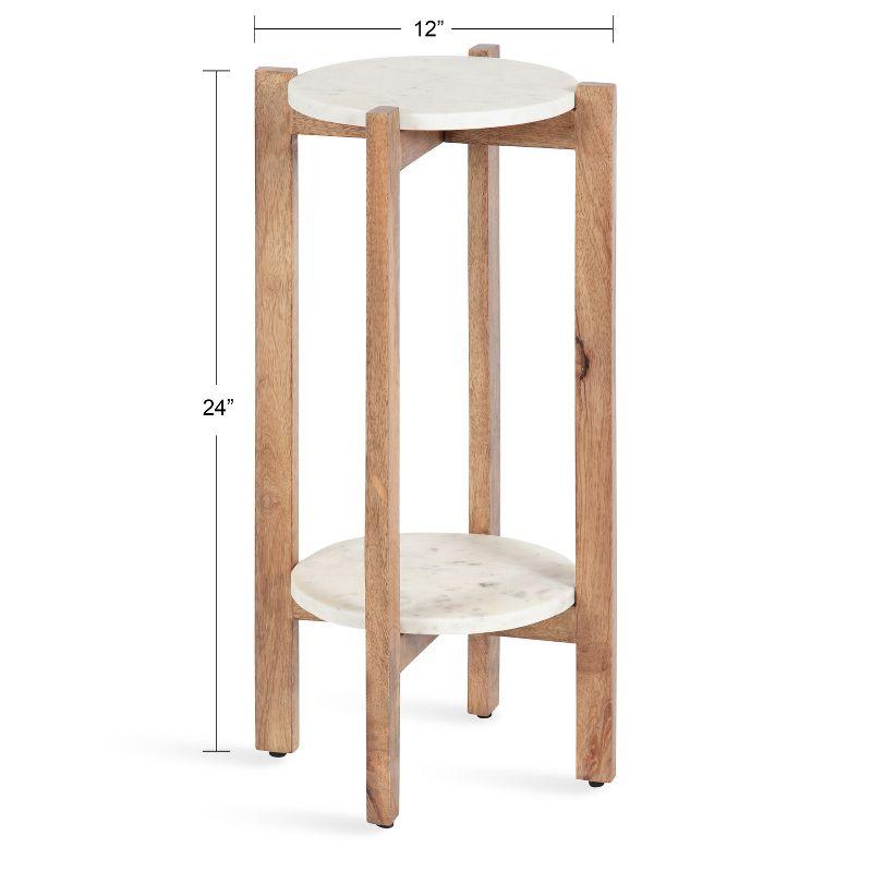Kate and Laurel Moxley Square Wood Tea Table, 12x12x24, Natural