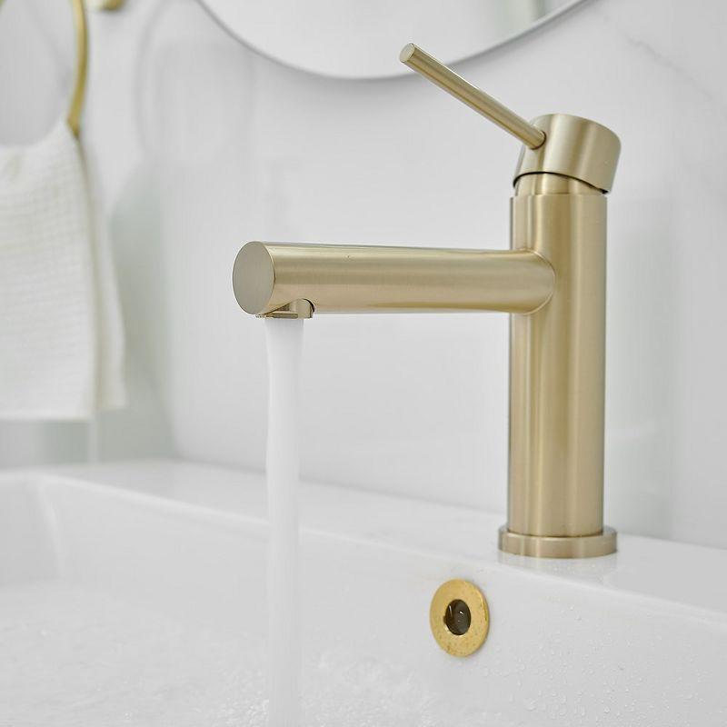 Single-Hole Single-handle Bathroom Faucet with Drain Assembly