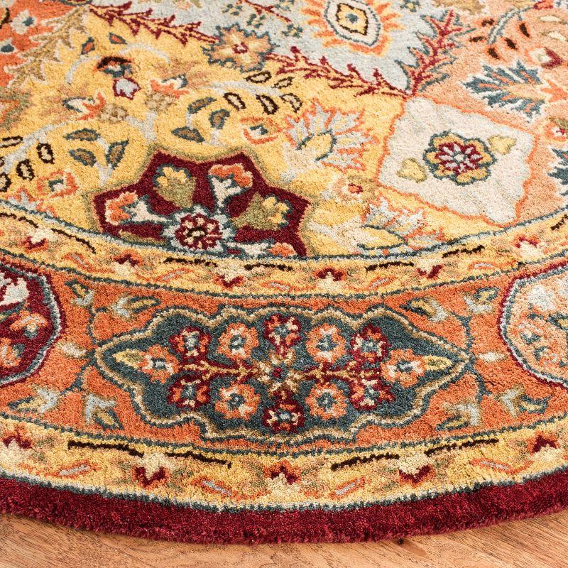 Persian Legend PL812 Hand Tufted Indoor Accent Rug - 3'6" Round - Red/Rust - Safavieh