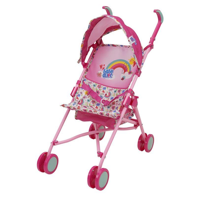 Baby Alive: Doll Stroller - Pink & Rainbow - Fits Dolls Up To 24"