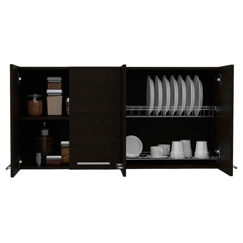 Depot E-Shop Wall Cabinet 24" H, four Doors, with two internal Shelves and internal plate and glass organizer