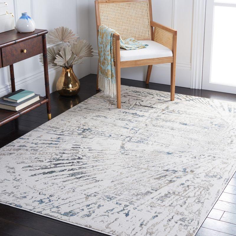 Steelside™ Wayde Abstract Gray/Beige Area Rug