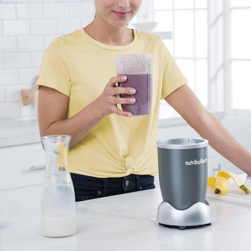 nutribullet Original Personal Blender 600W Silver: Stainless Steel Blades, Smoothie Maker, Dishwasher-Safe Parts