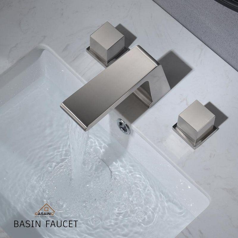 Widespread Faucet 2-Handle Bathroom Faucet with 3 Holes and Pop Drain