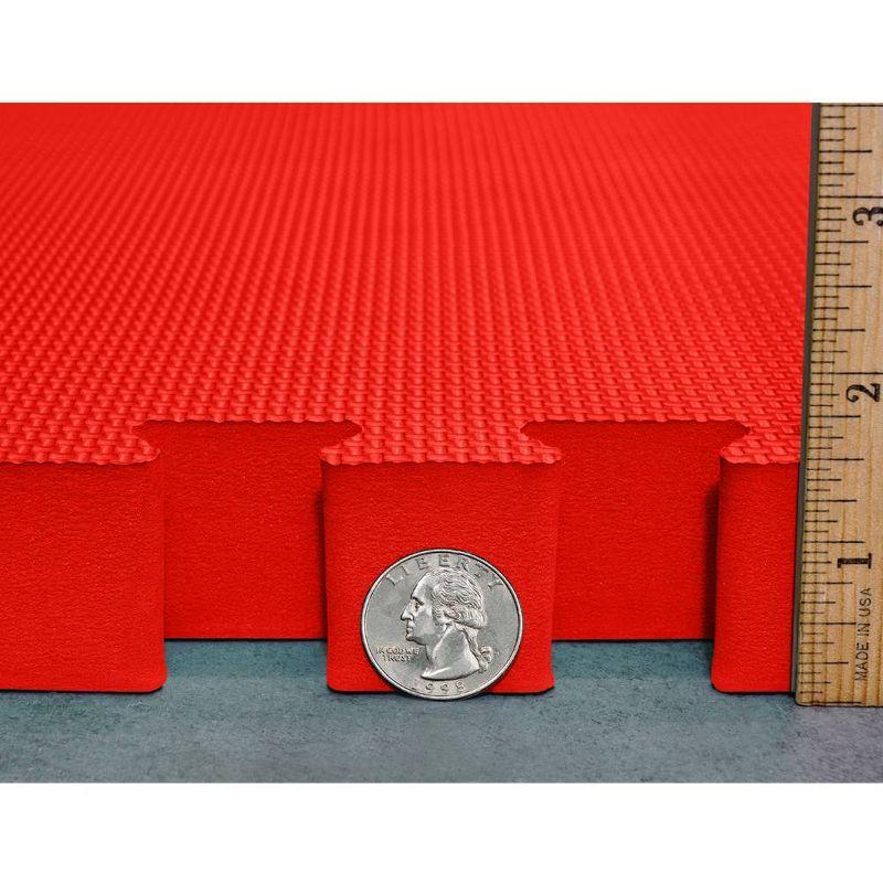 Meister X-Thick 1.5" Interlocking 16 Tiles Gym Floor Mat - Red