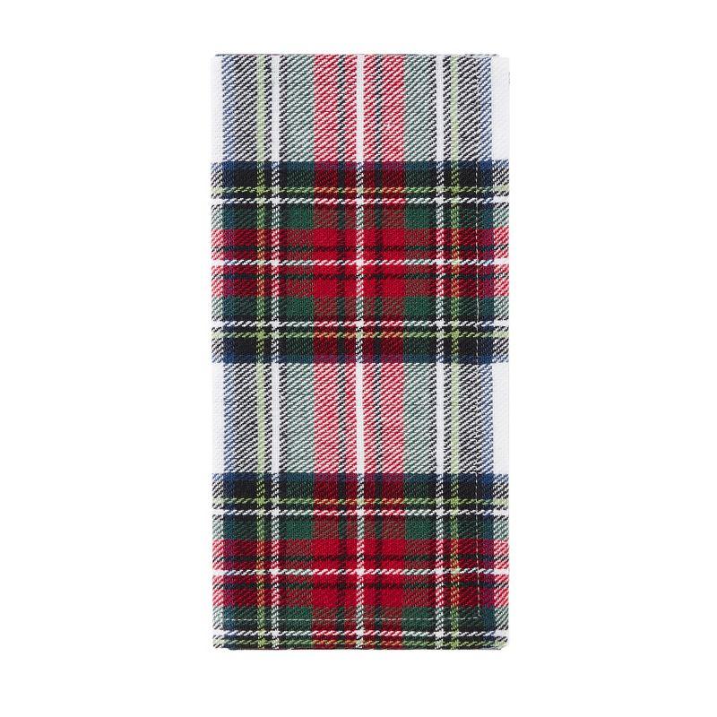 Christmas Classic Holiday Plaid Cotton Napkin Set of 8 - Multicolor - 17x17 - Elrene Home Fashions