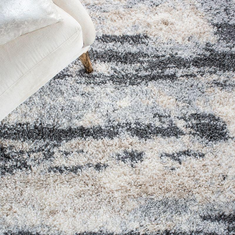Fontana Shag FNT853 Power Loomed Area Rug - Grey/Ivory - 5'3"x7'6" - Safavieh.