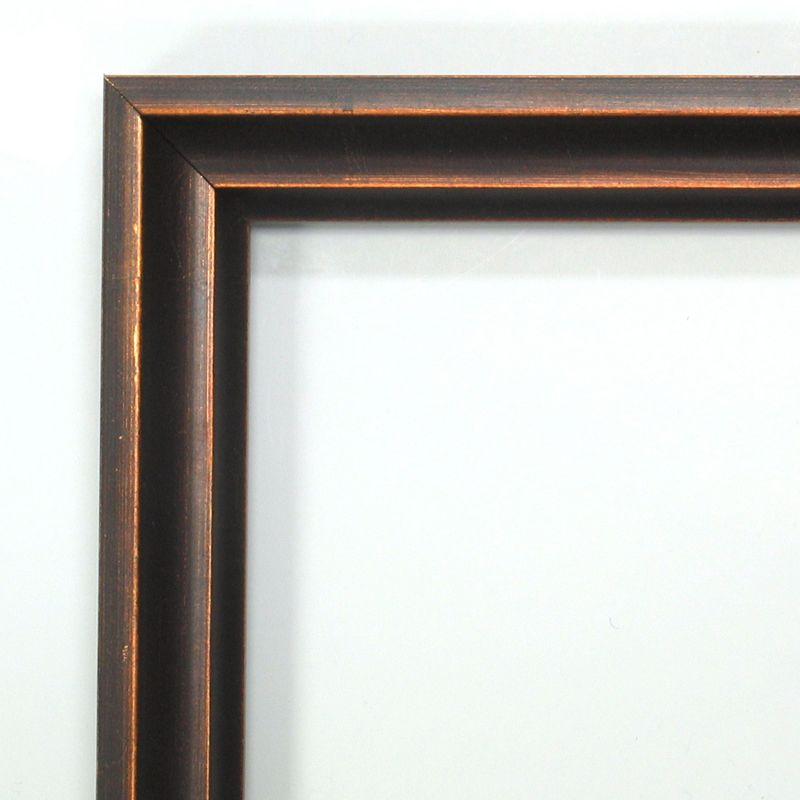 Dark Bronze Petite Bevel Wood Bathroom Vanity Mirror