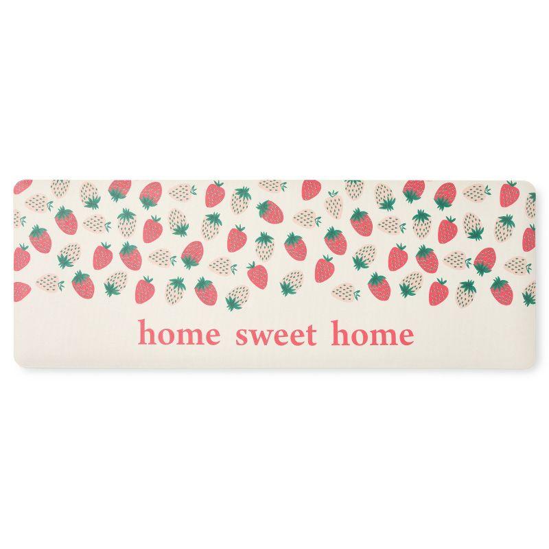 Sur La Table Kitchen Essentials SUR LA TABLE KITCHEN ESSENTIALS Home Sweet Home Quirky Strawberries Fruit Kitchen Mat Cream