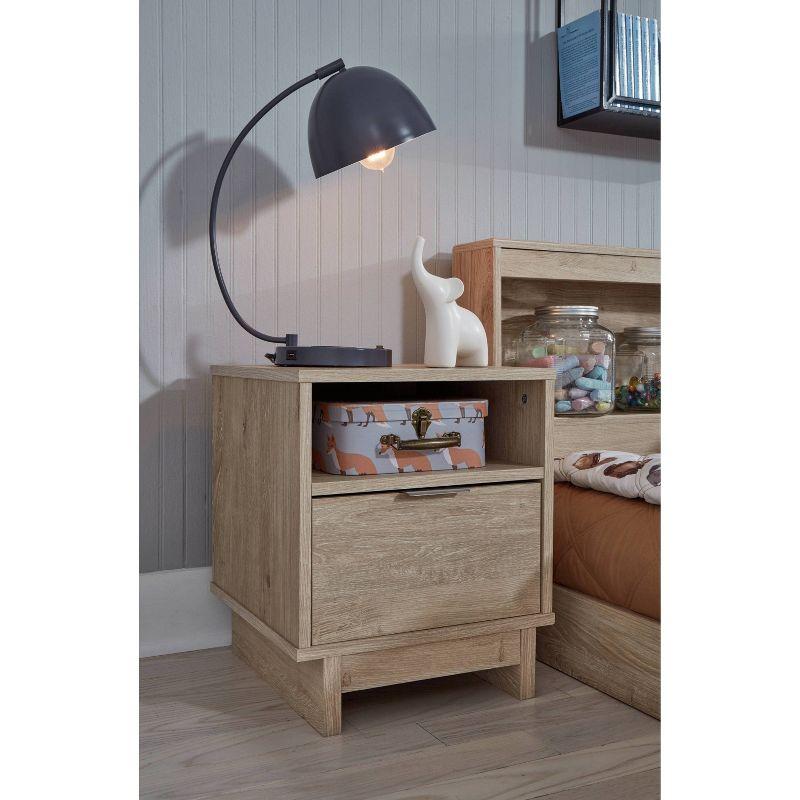 Oliah Nightstand Natural: Contemporary Design, Open Cubby, Laminated Surface - Signature Design by Ashley