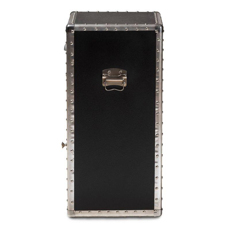 Cosette Metal Floral Accent Cabinet Silver - Baxton Studio: Universal Storage Footlocker, 28" High