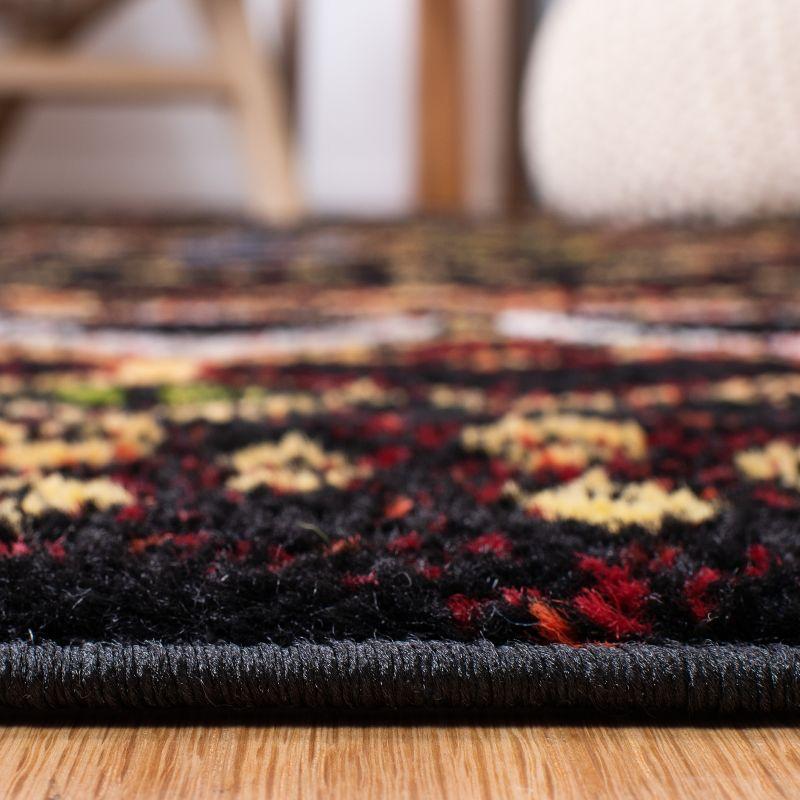 Amsterdam AMS108 Power Loomed Indoor Accent Rug - Black/Multi - 2'3"x4' - Safavieh
