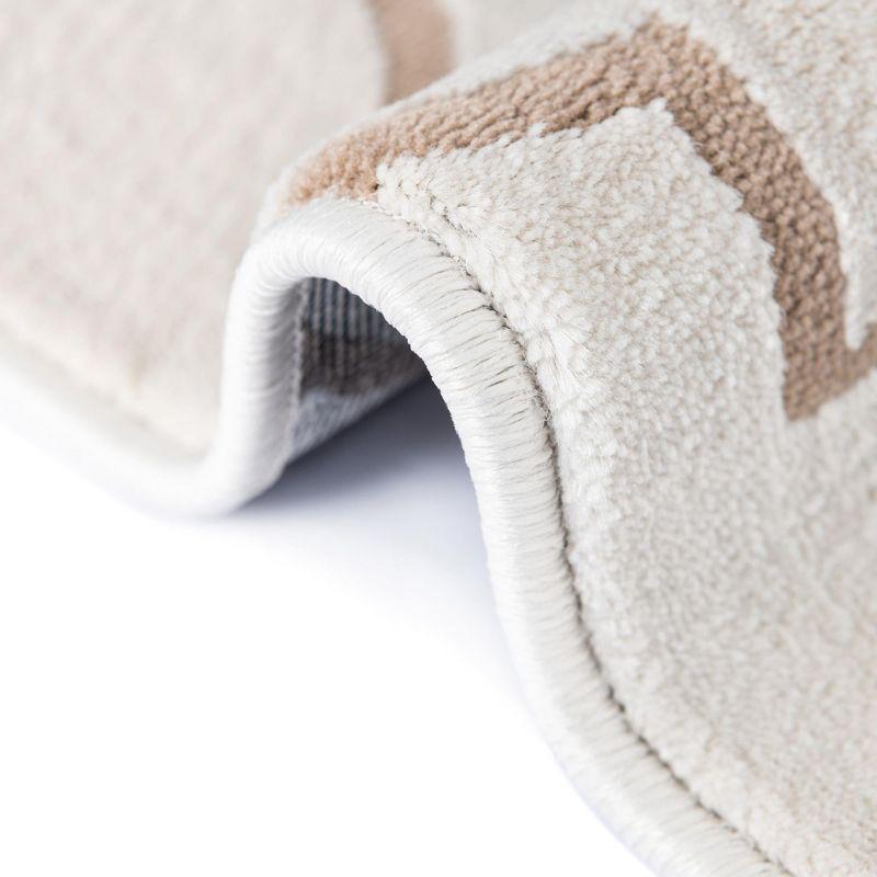 Jill Zarin Uptown Collection Area Rug - Lincoln Center (5' 3" Round White/Beige)