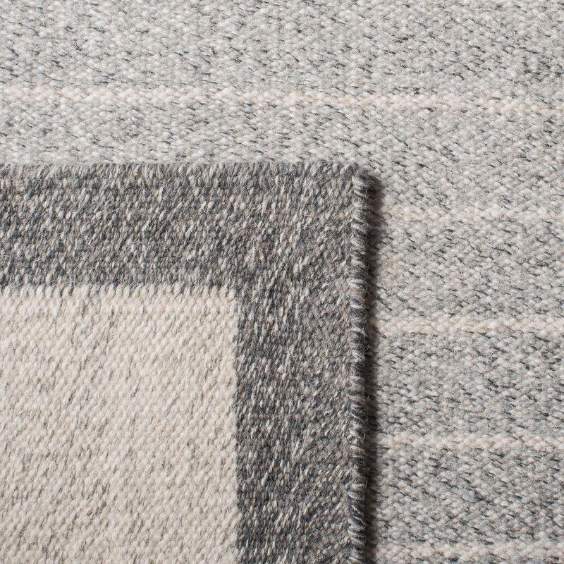 Kilim KLM155 FLAT WEAVE Accent Rug - Ivory/Grey - 3'x5' - Safavieh