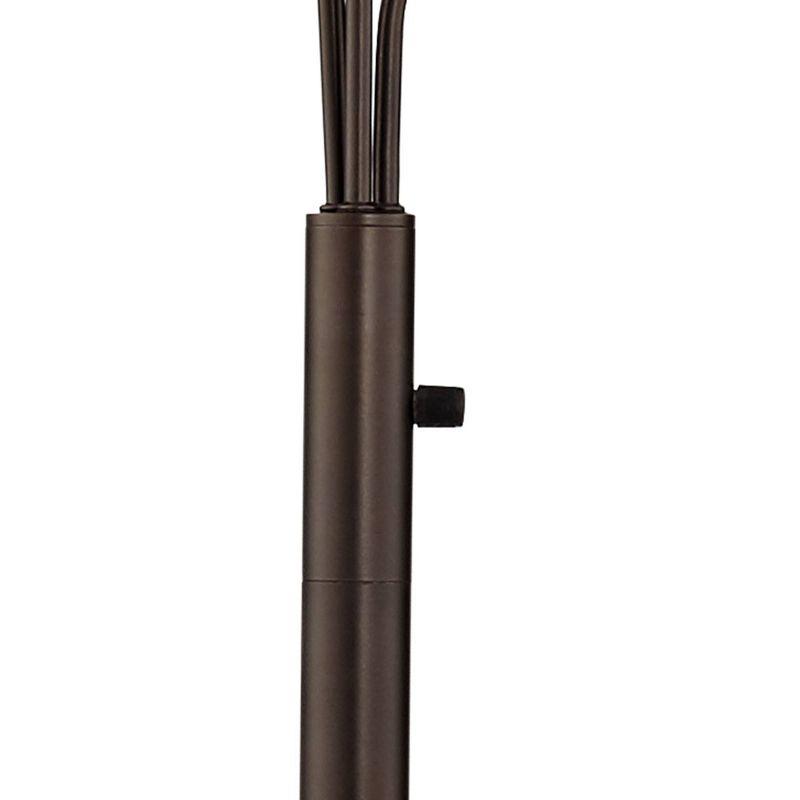 Pacific Coast Lighting Ironworks Modern 70 1/2" Tall Standing Floor Lamp Large Arc 3-Light Brown Metal Dark Bronze Finish Living Room Bedroom House