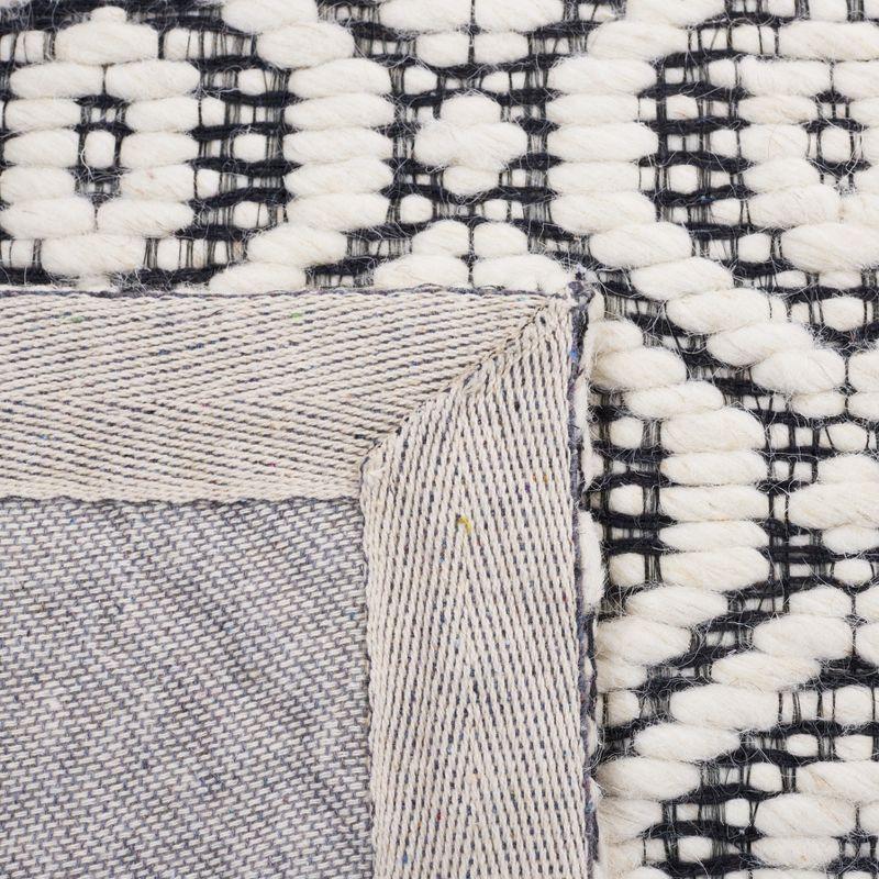 Marbella MRB325 Hand Woven Area Rug - Black/Ivory - 3'x5' - Safavieh.