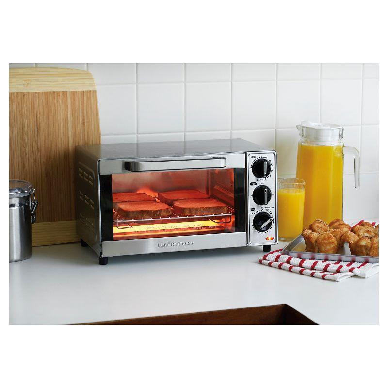 Hamilton Beach® Large 4-Slice Countertop Toaster Oven & Pizza Maker & Reviews | Wayfair