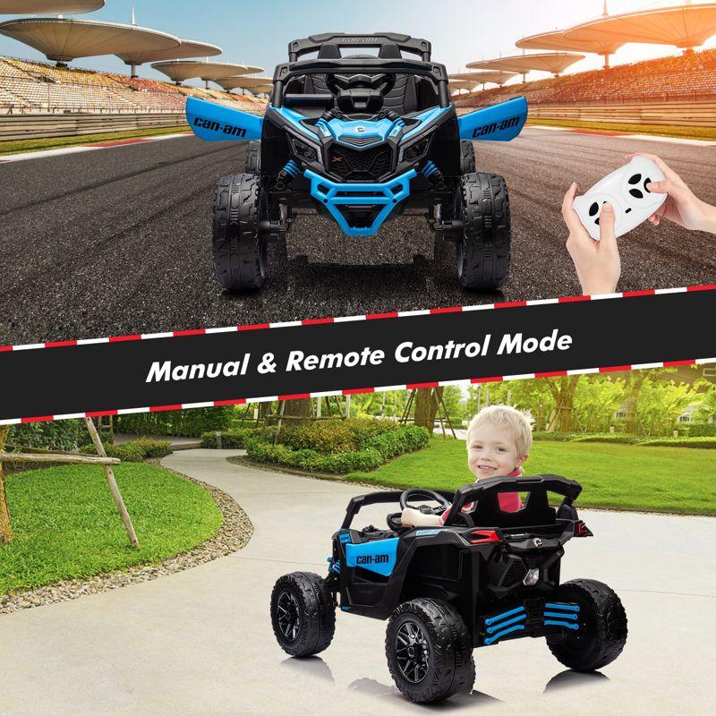 Blue 12V Licensed Can-Am Electric Ride-On UTV Car with Remote Control