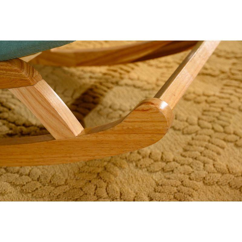 Barton Rocking Lounge Chair Relaxing Button Tufted Wood Leg W/ Footrest Stool