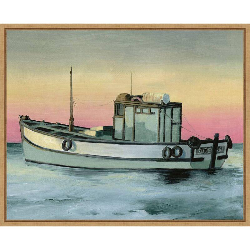 Amanti Art 28"x23" Golden Hour Casting II by Grace Popp Framed Canvas Wall Art Print