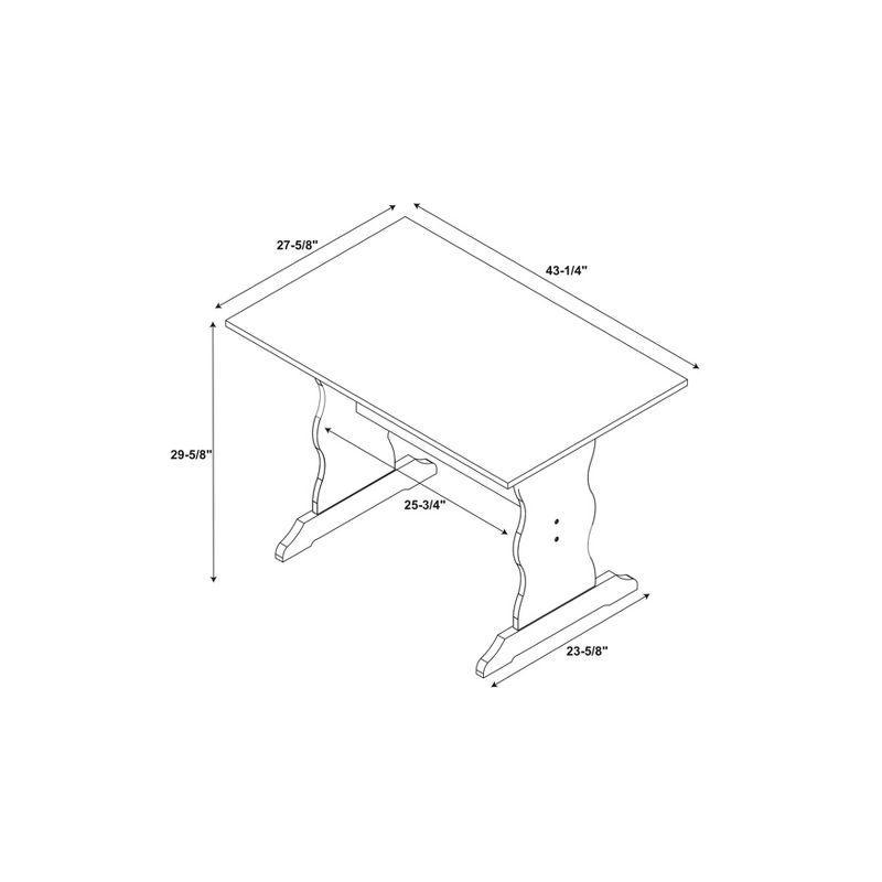 Chelsea Traditional Dining Table Walnut - Linon: Corner Nook, Seats 5, Pine Frame