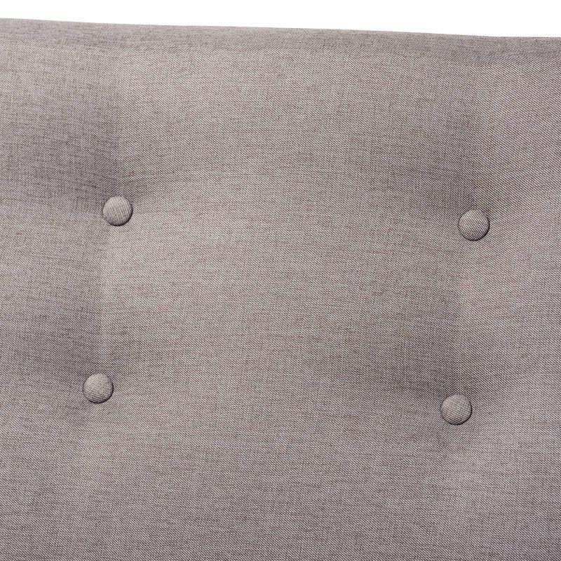 Perris Upholstered Wood Sofa Light Gray/Walnut - Baxton Studio