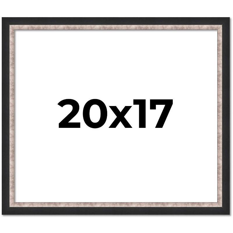 PosterPalooza | 17x20 Simple Silver Picture Frame - UV Acrylic, Foam Board Backing, Hanging Hardware