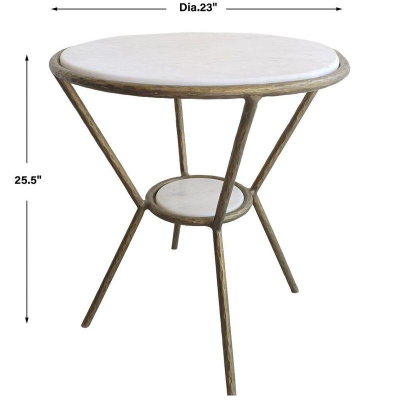 Uttermost Refuge Round White Side Table