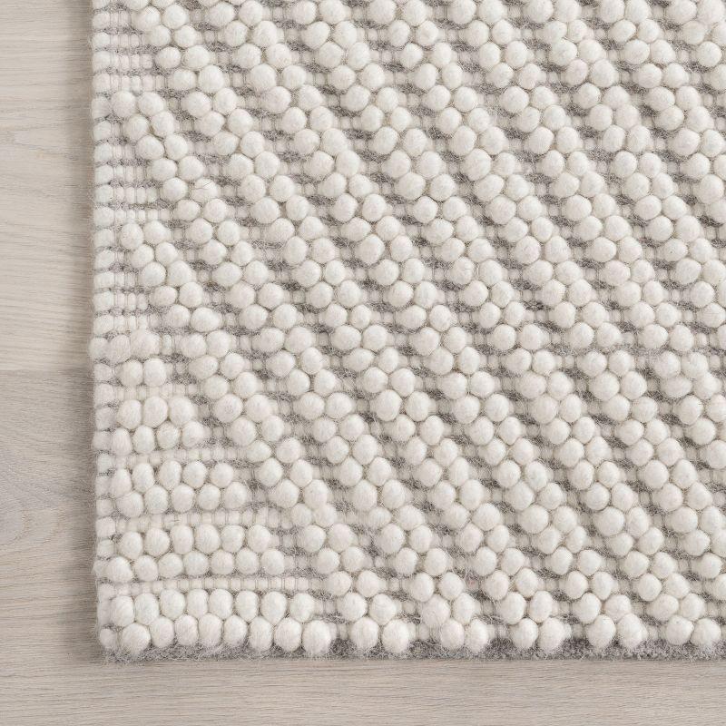 Nuloom Bijorne Modern Geometric Wool Indoor Area Rug, 5' x 8', Ivory