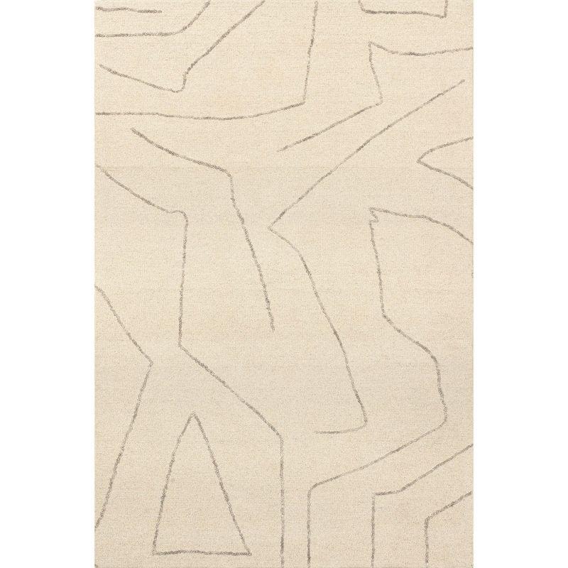 Nuloom Mulholland Textured Wool Area Rug Area Rug, 8' x 10', Cream