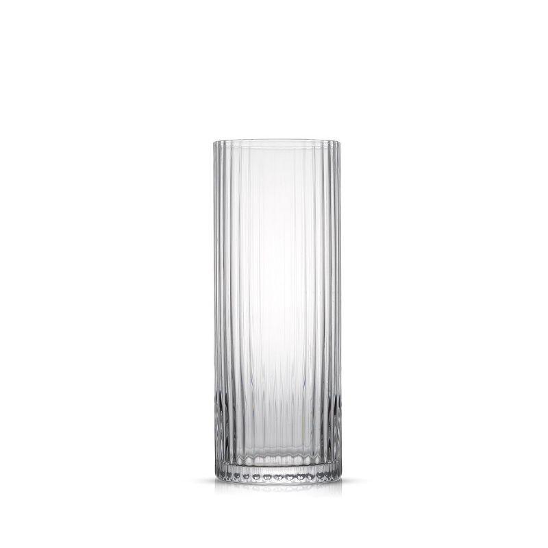 JoyJolt Elle Fluted Highball Glass, Set of 2, 16oz