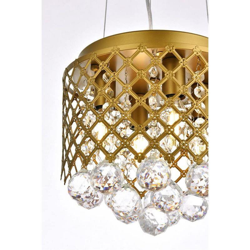 Elegant Lighting Tully 4 lights pendant in brass