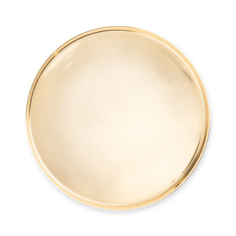 Round Serving Tray in Gold