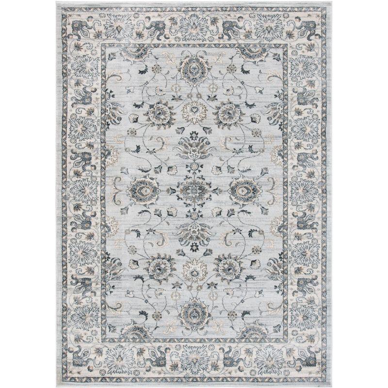 Isabella ISA940 Power Loomed Area Rug - Light Grey/Cream - 5'3"x7'6" - Safavieh