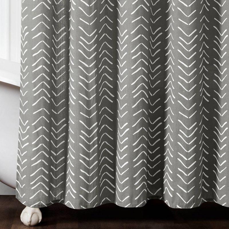 Lush Decor Chevron Shower Curtain