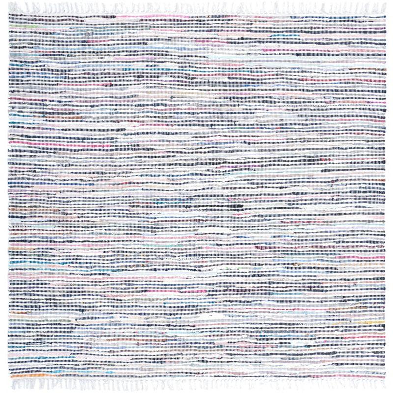 Rag Area Rug RAR125 Hand Woven Area Rug - Ivory/Multi - 6'x6' - Safavieh.
